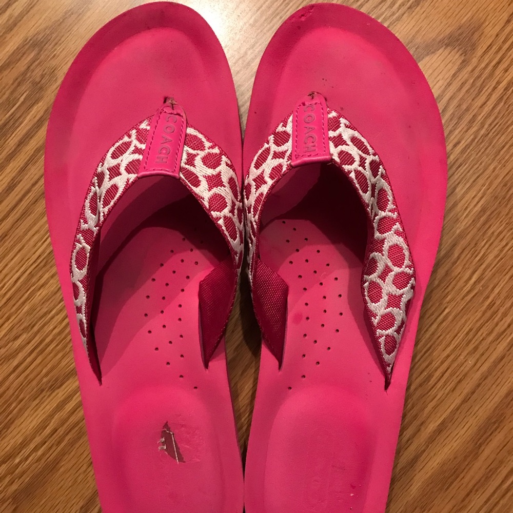Coach flip flops, size 9 1/2
